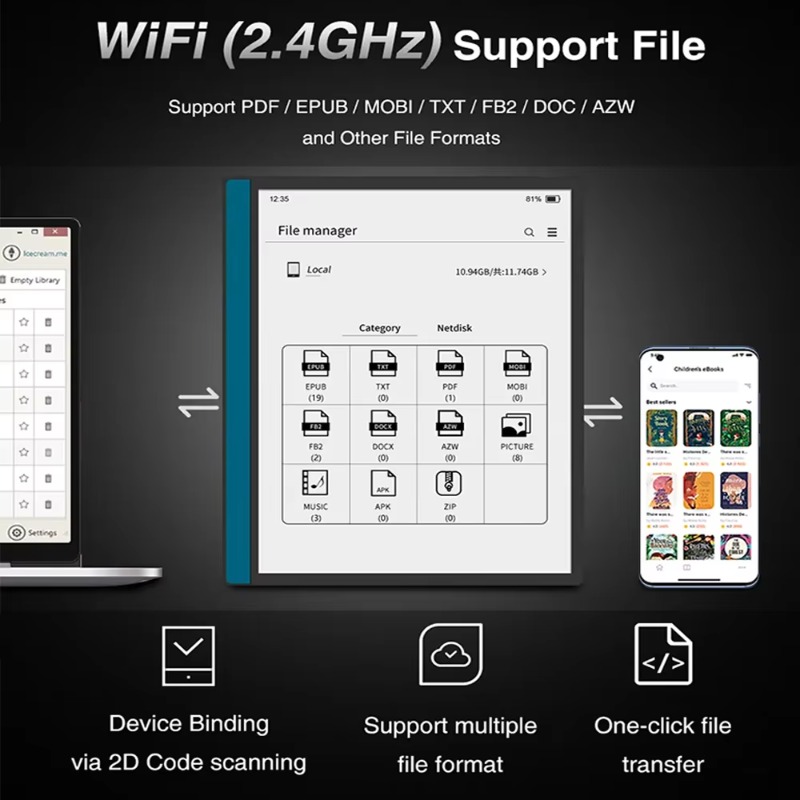 E-Ink Tablet Reader - Tablette E-Ink 10,3 pouces avec écran